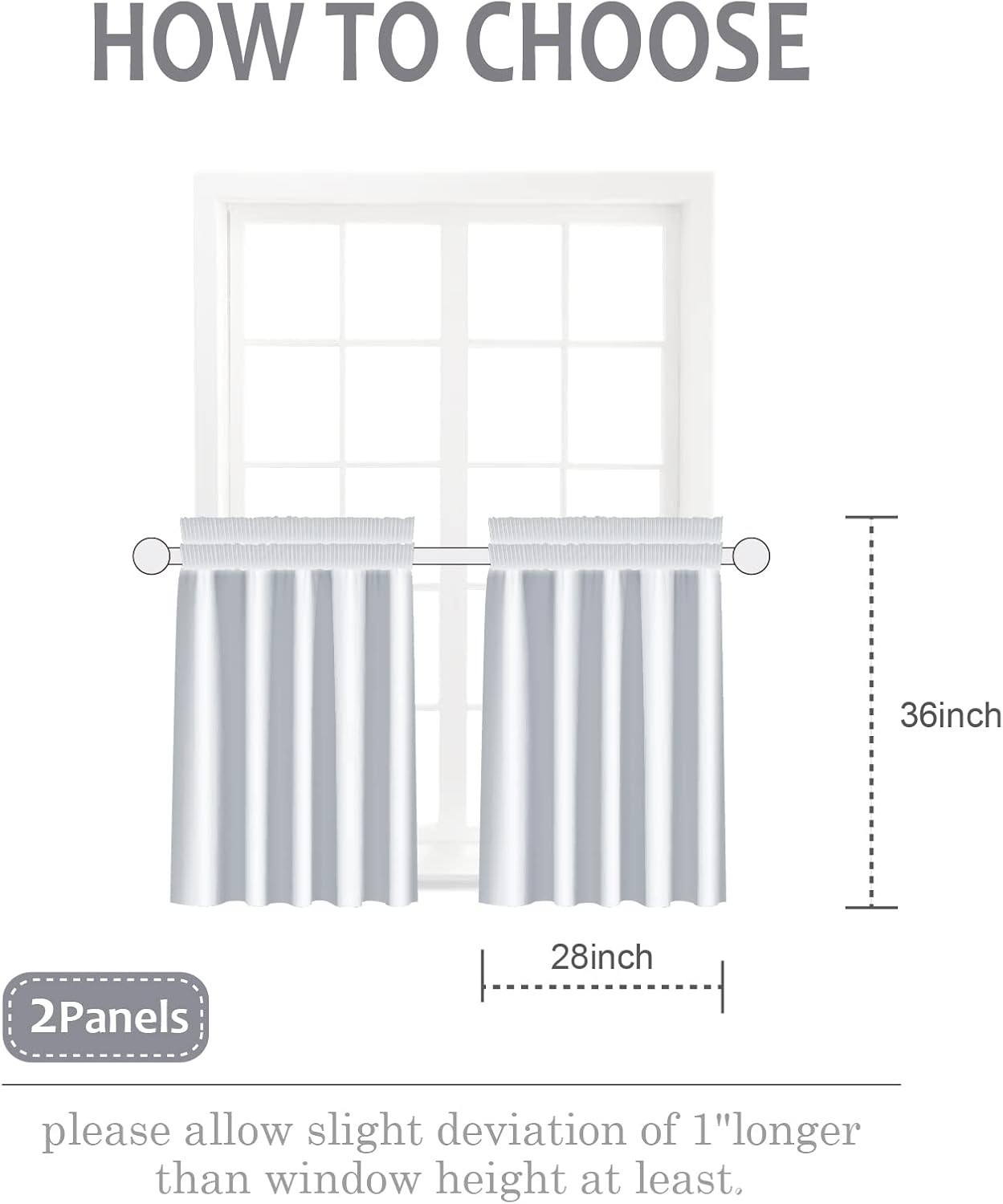 White Water Resistant Bathroom Window Curtain, Waffle Textured Half Tier Curt…