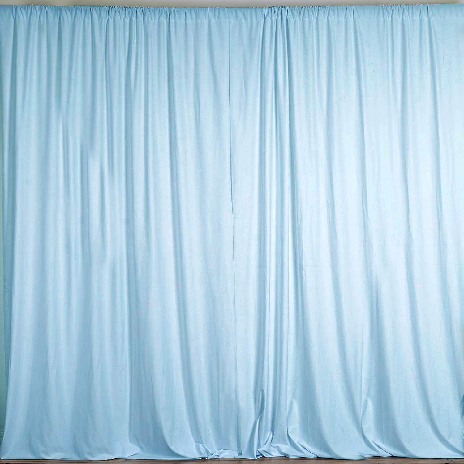 2 pcs 10 feet x 8 feet Polyester Backdrop Drape Curtains Panels