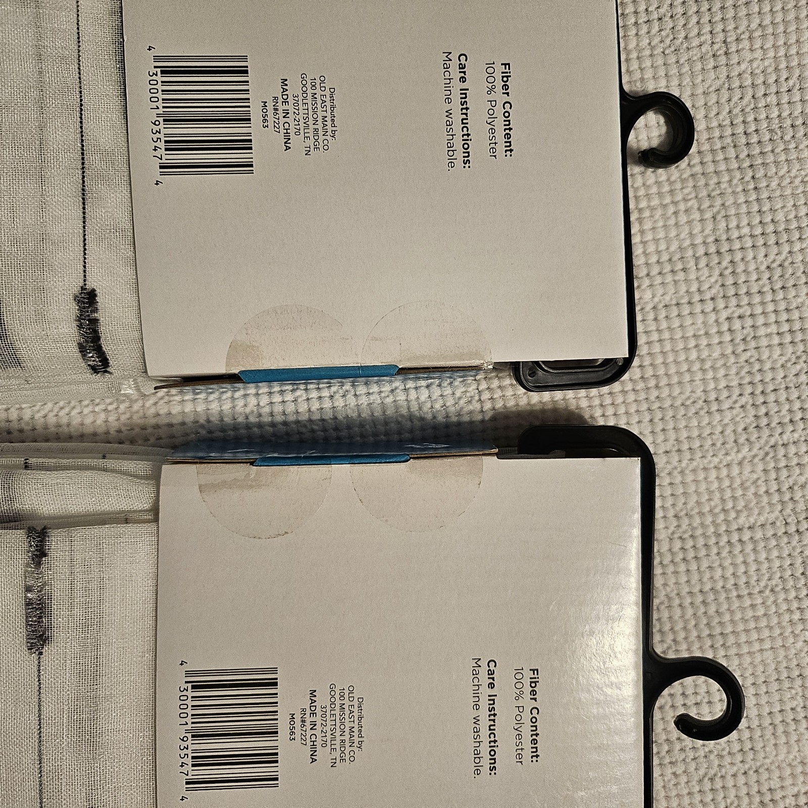 2 SETS COMFORT BAY SHEER CURTAINS “MOREAU” 4 PANELS Total ROD POCKET 26X84 NEW