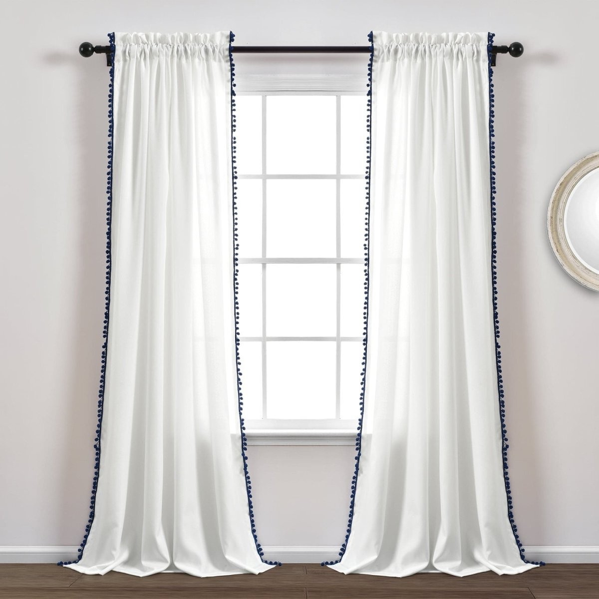 Pom Pom Window Curtain (Single Panel)
