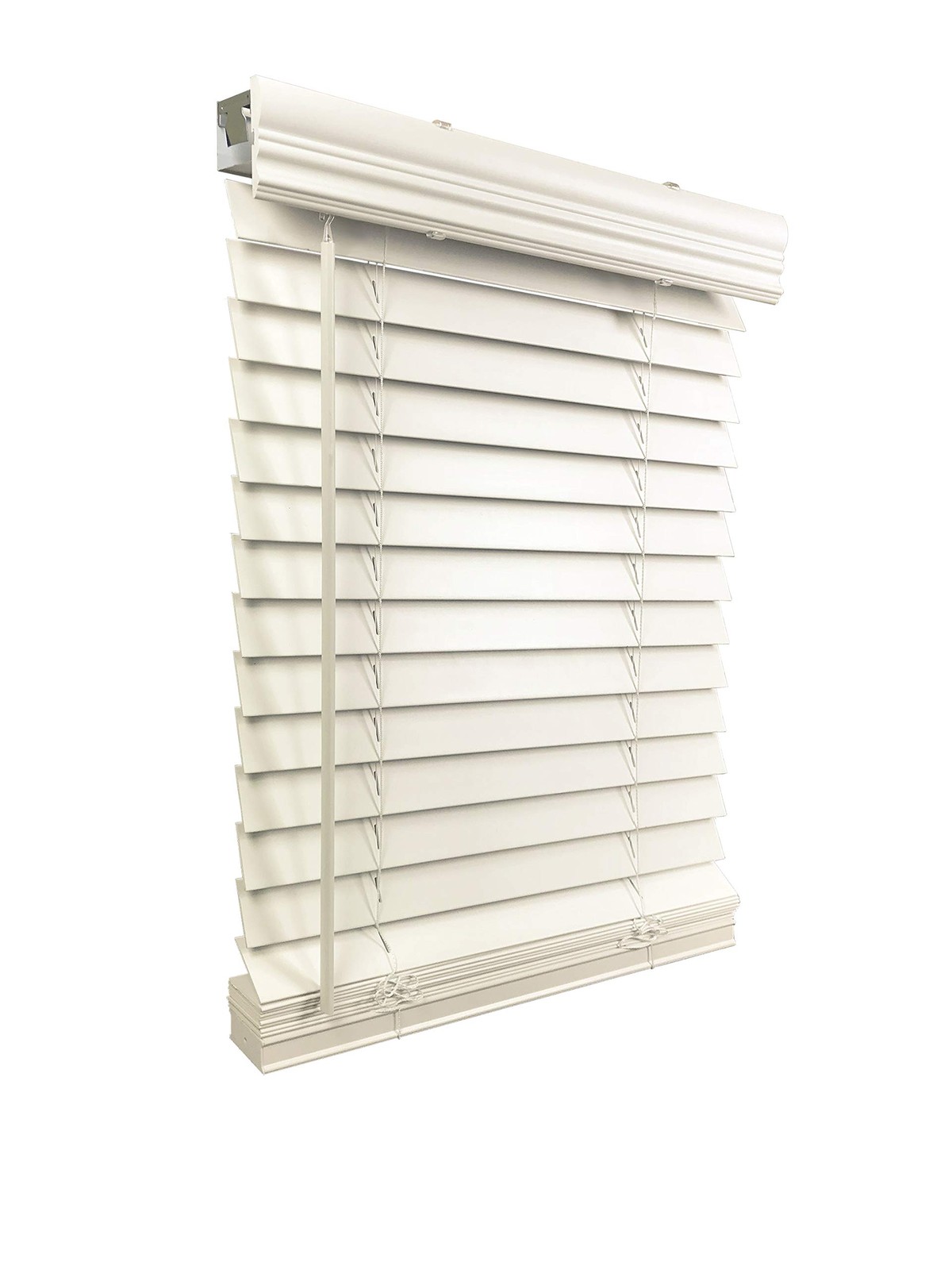 US Window And Floor 2″ Faux Wood 58.125″ W x 48″ H, Inside Mount Cordless Win…