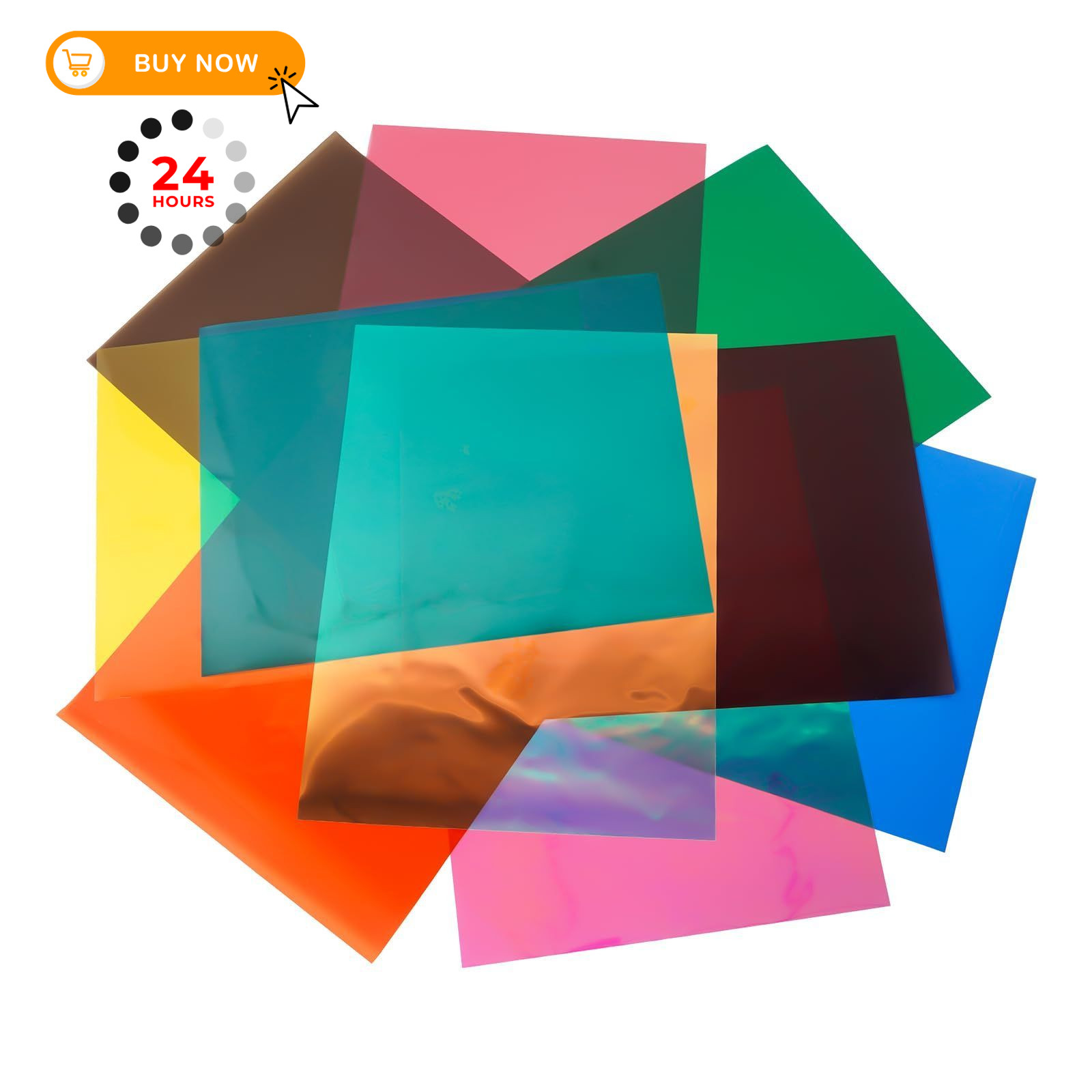10Colors Bundle Pack Colorful Transparent 11.7Inch x 8.2Inch, 10colors