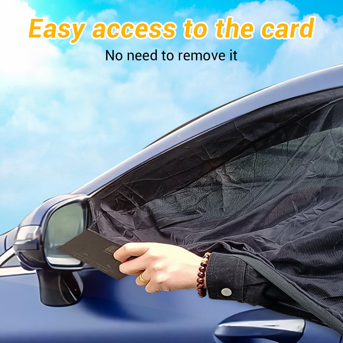 2/4Pcs Car Front Rear Window Mosquito Net Sun Shade UV Protection Mesh for Sedan