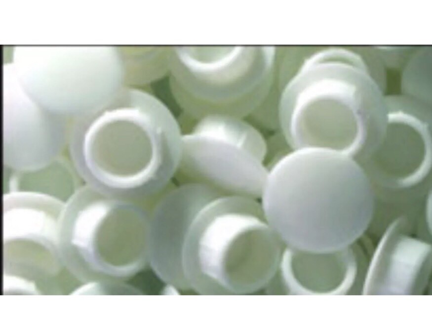 10 5/16 inch (8mm) white window hole plugs, furniture, vinyl , 2-8mm-100-P