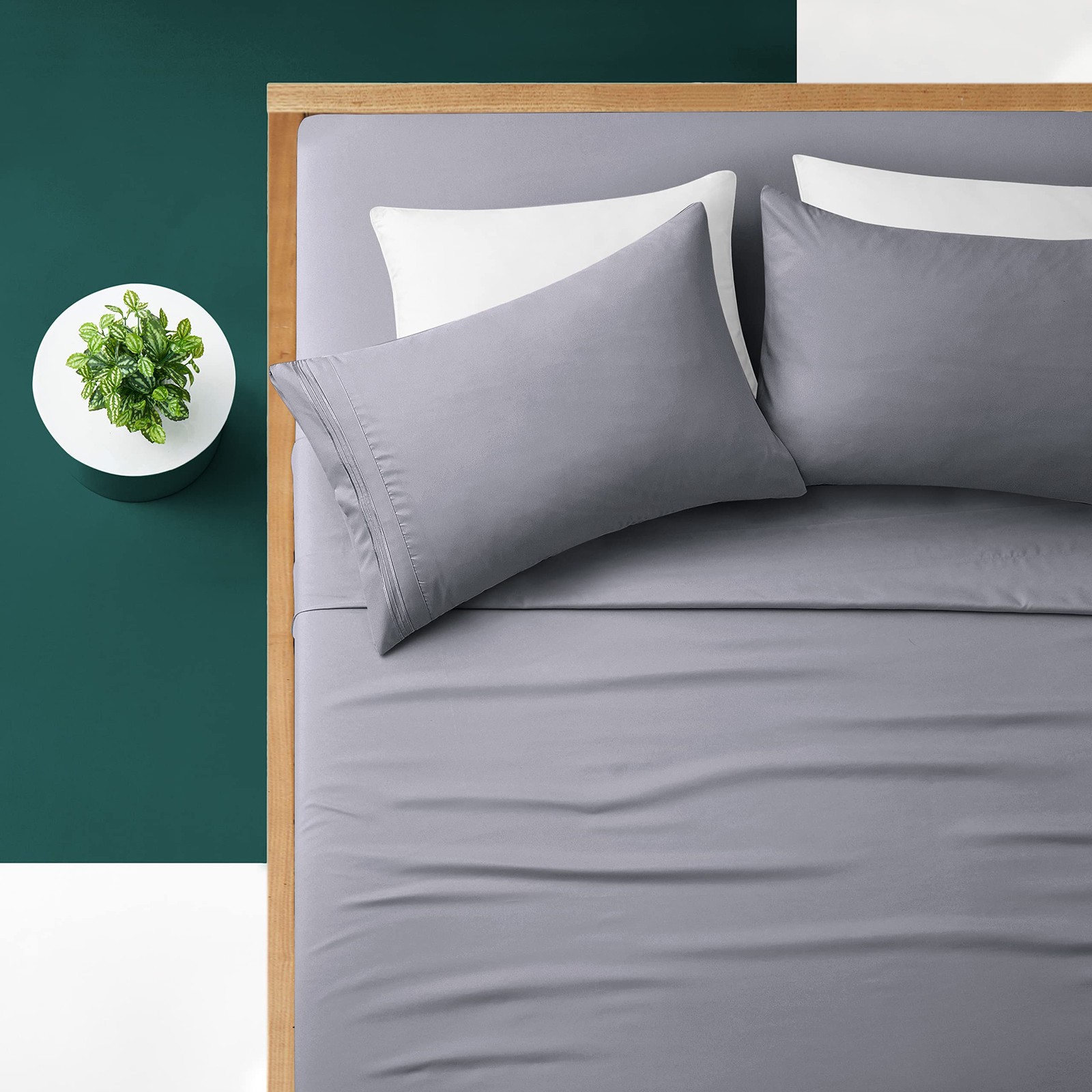 Manyshofu Extra Deep Pocket Full Size Sheets – 24 Inch EXTRA DEEP, Grey