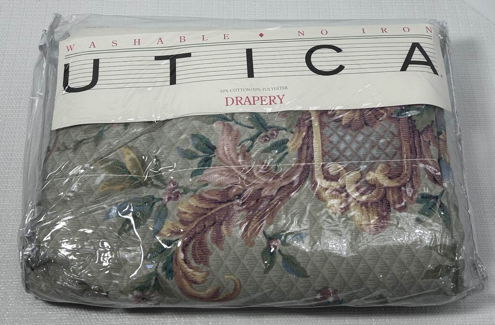 Vtg 1997 USA West Point Utica Tapestry Floral Drapery Window Set 84″ x 84″