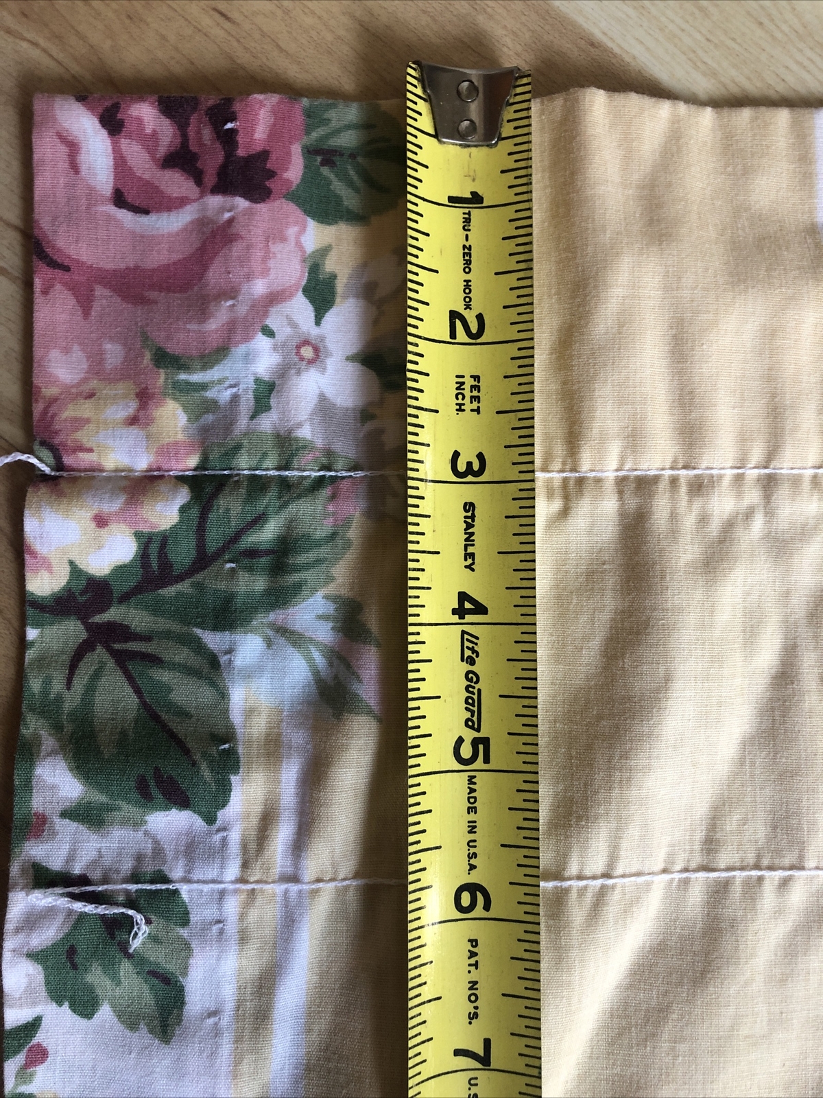 Vintage CROSCILL Princess Blouson Valance Roses Ribbons Pearls Yellow 88″ x 17″