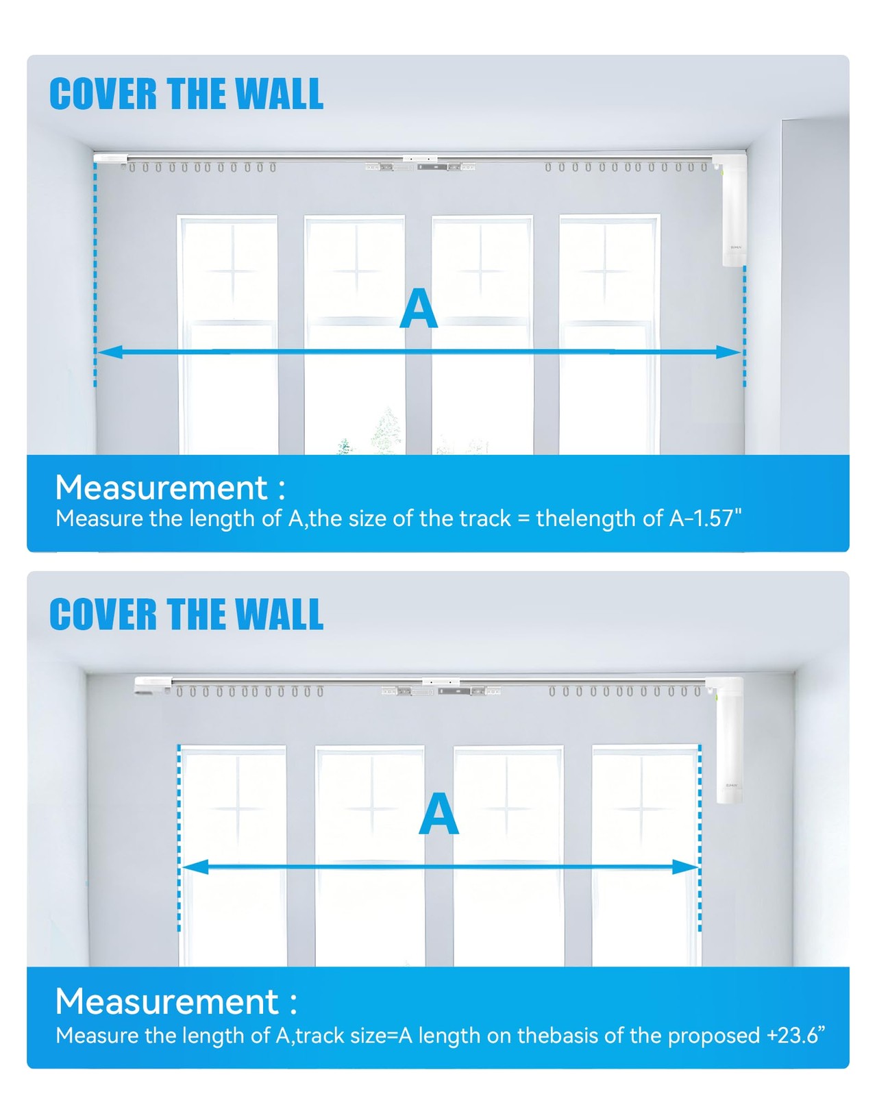 Smart Curtains System, Electric Curtain Track with Automated Rail, Motorized …