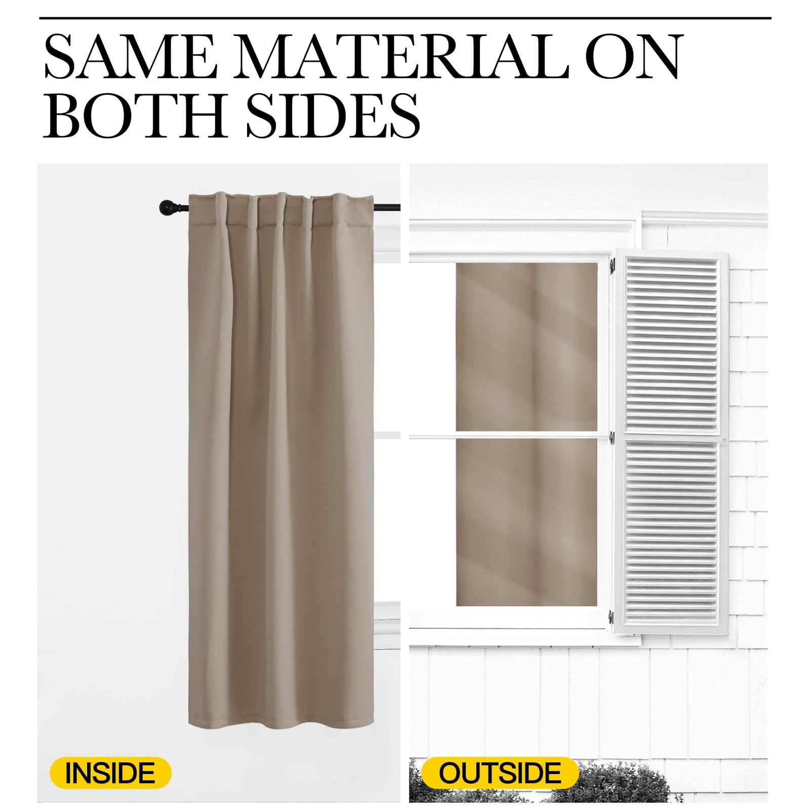 Blackout Window Curtains for Camper – (Taupe Color) 34×48 Inch, 2 Panels Set,…