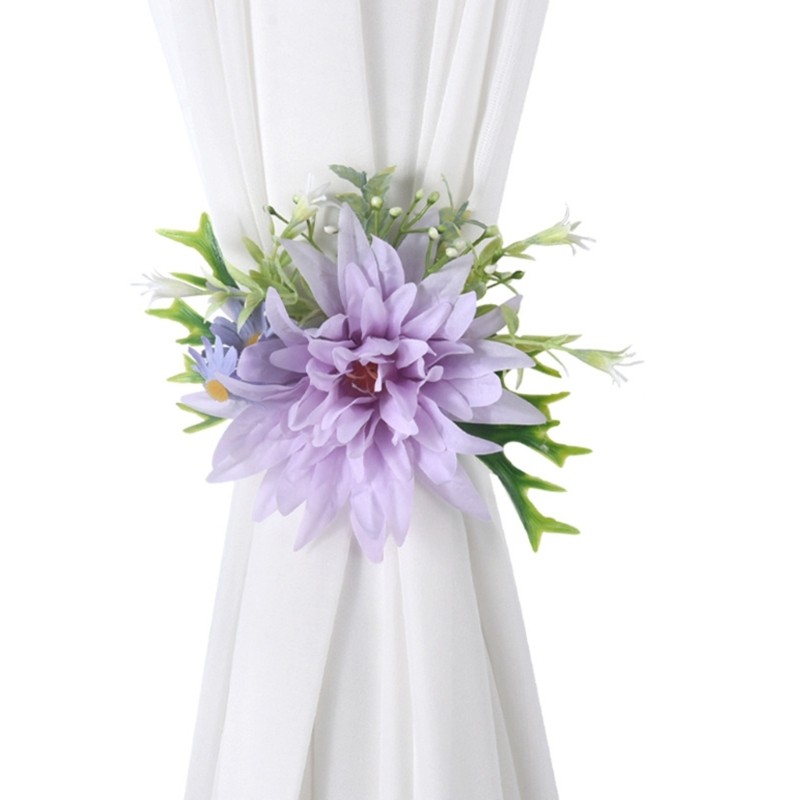 Curtain Tiebacks Flower Window Curtain Bind Rope Decorative Curtain Holdbacks