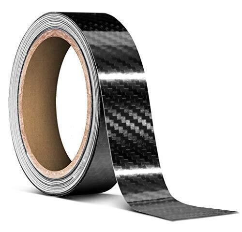 High Gloss Epoxy Black Carbon Fiber Vinyl Detailing Wrap Tape DIY Roll