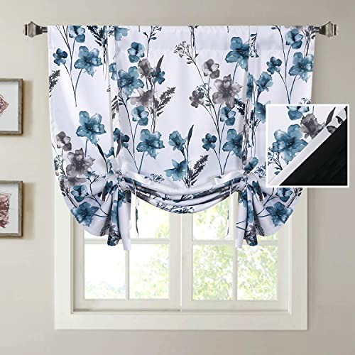 100% Blackout Farmhouse Short 42″W x 45″L (Pack of 1) Cattleya in Grey/Blue