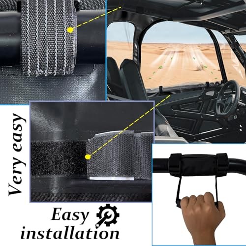 Soft Upper Doors For Polaris RZR XP 1000 / XP Turbo 2014-2023，YKK Zipper, TPU