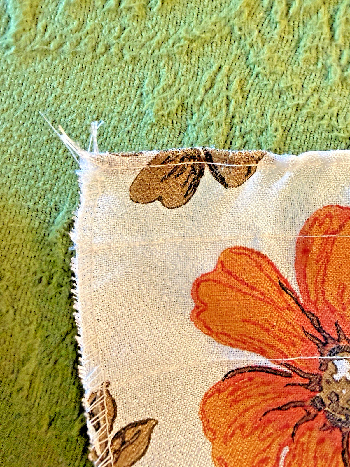 Vintage Fiberglass Flower Power Valances (2)