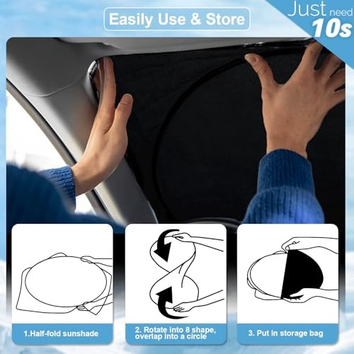 Front Windshield Sun Shade Sunshade-for Dodge for Dodge Caravan 2006-2024