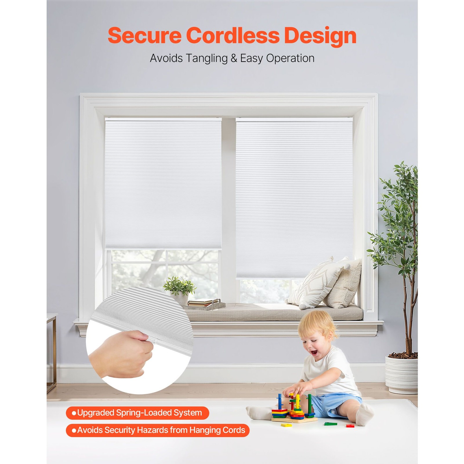 Cordless Blackout Cellular Shades Noise Reduction