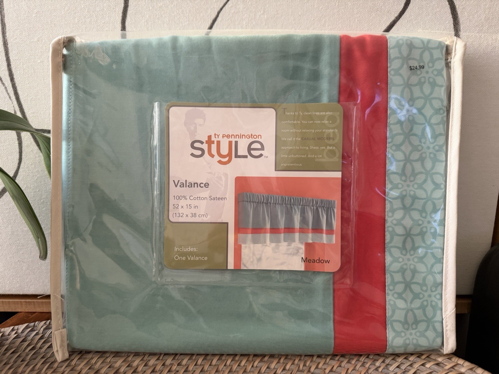 1x Ty Pennington Style Valance -Meadow size 52″x15″ 100% Cotton