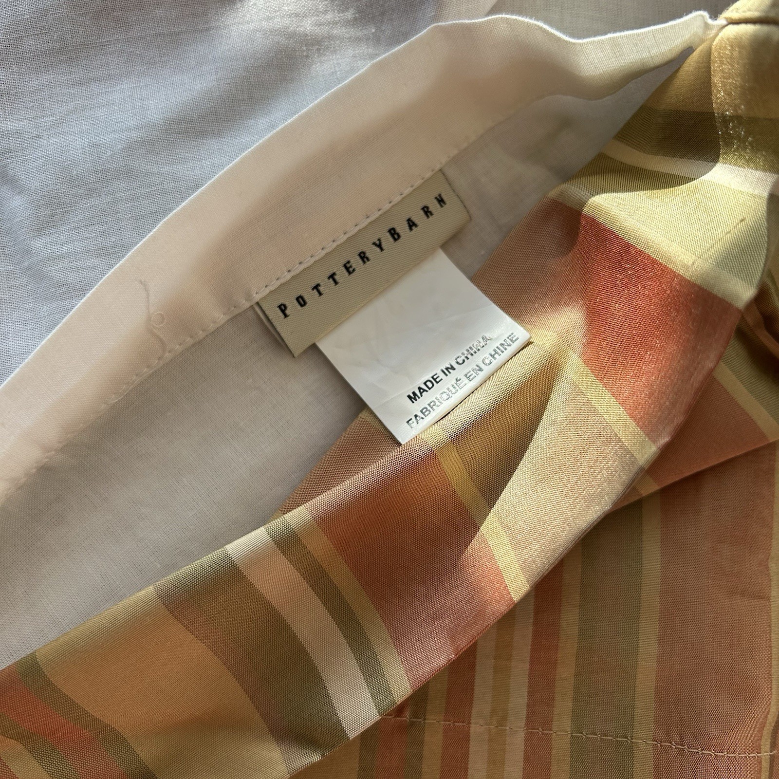Pottery Barn Silk Drapery Panels Curtain Striped Multi Color Lined 50X84 3 Avail