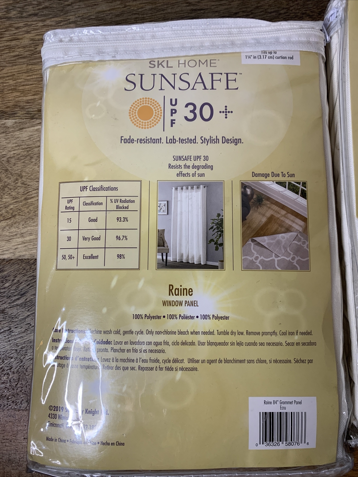 Grommet Panel Set Fade-Resistant Sunsafe 84” Length Off White Set Of 2 Panels