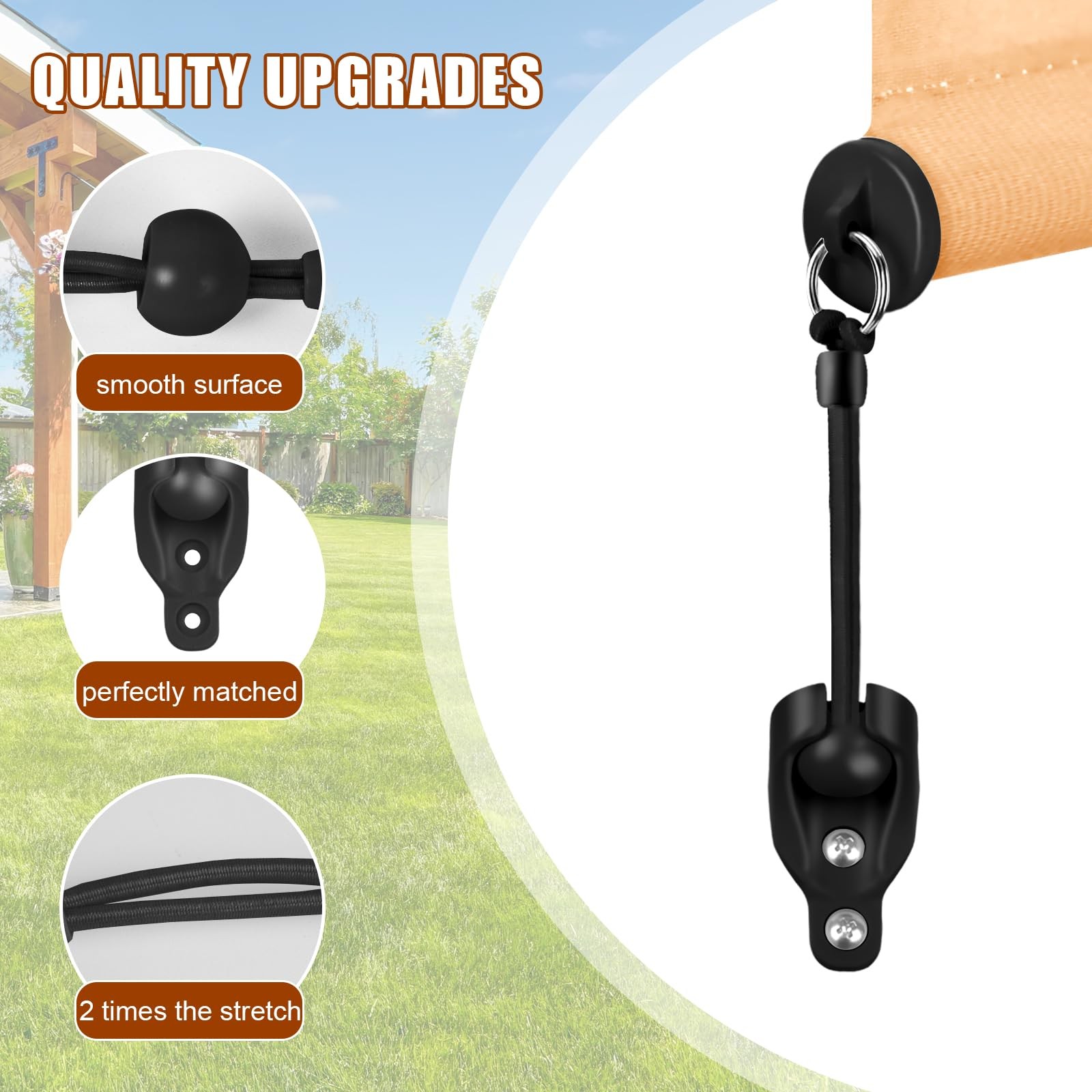 Seprochoo Coolaroo Replacement Parts Roller Shade Hardware One Size, Black