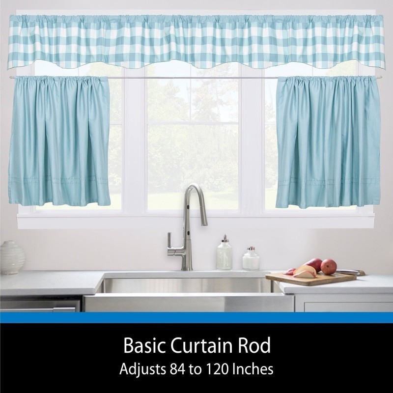 Adjustable Wrap Around Curtain Rod Set W/ Mounting Hardware Window Treatment