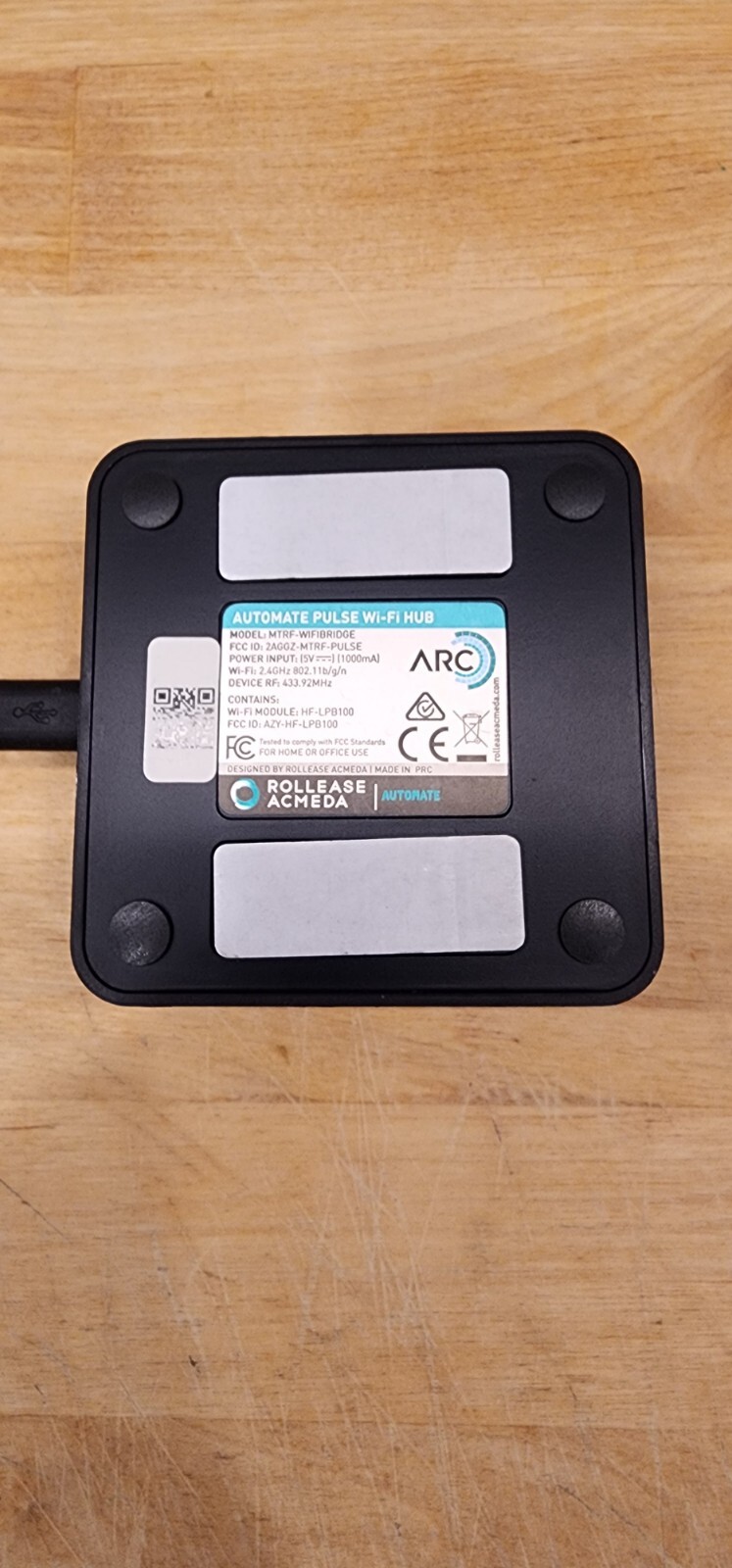 RollEase Automate Pulse WiFi Hub Model MTRF-WIFIBRIDGE