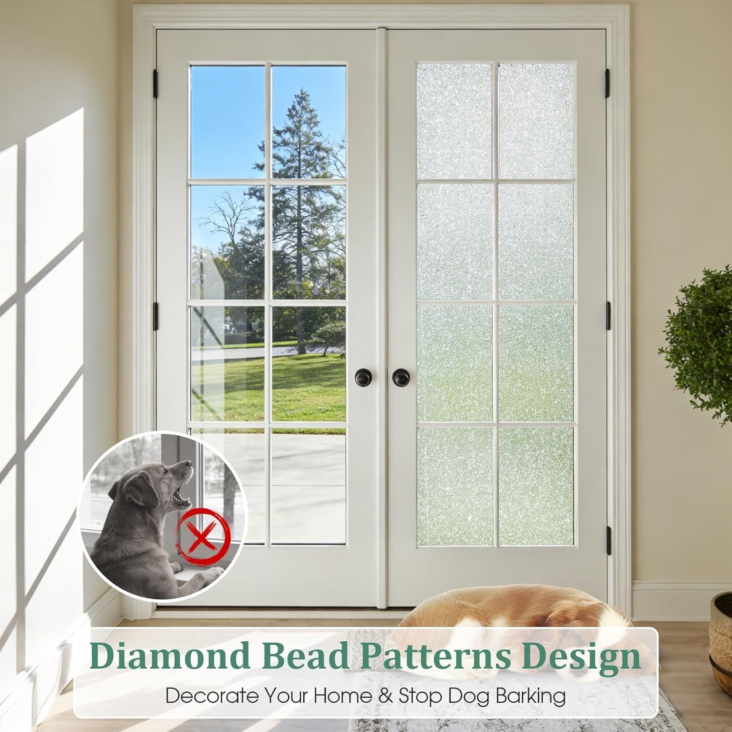 Frosted Glass Window Privacy Film, Opaque Static Cling No Glue Removable, UV …