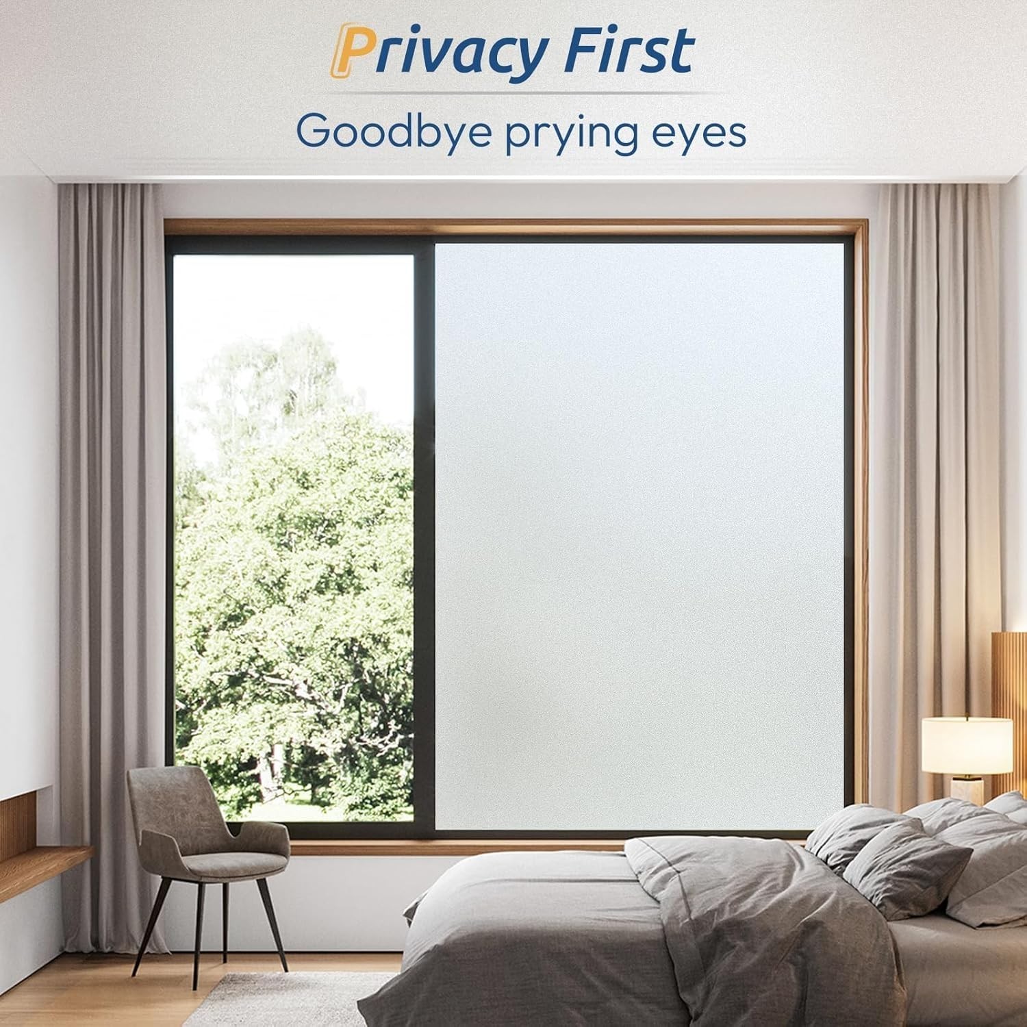 Removable Static Cling Window Film – Soft Light & UV Protection 17.5×78.7in