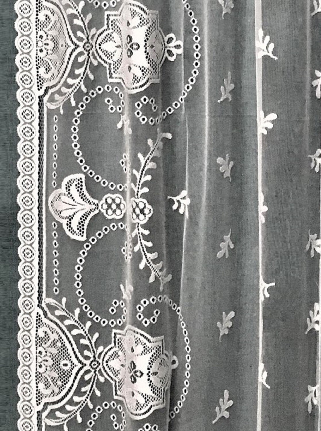 Dorsette White Lace Window Panel 60″ x 84″ Livingroom Bedroom Sun Room