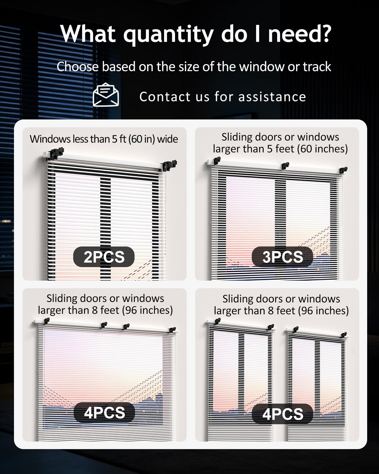 No Drill Curtain Rod Brackets for Outside-Mount Blinds, Tool-Free Over-Blind …