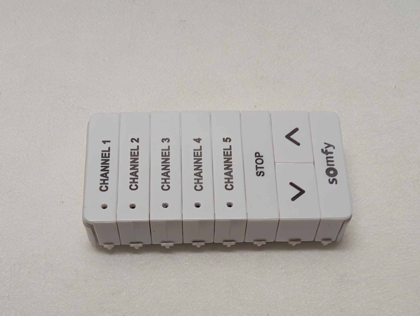 Somfy Decoflex WF Surface Mount 5ch RTS Remote Keypad White -Shades, Blinds, Etc