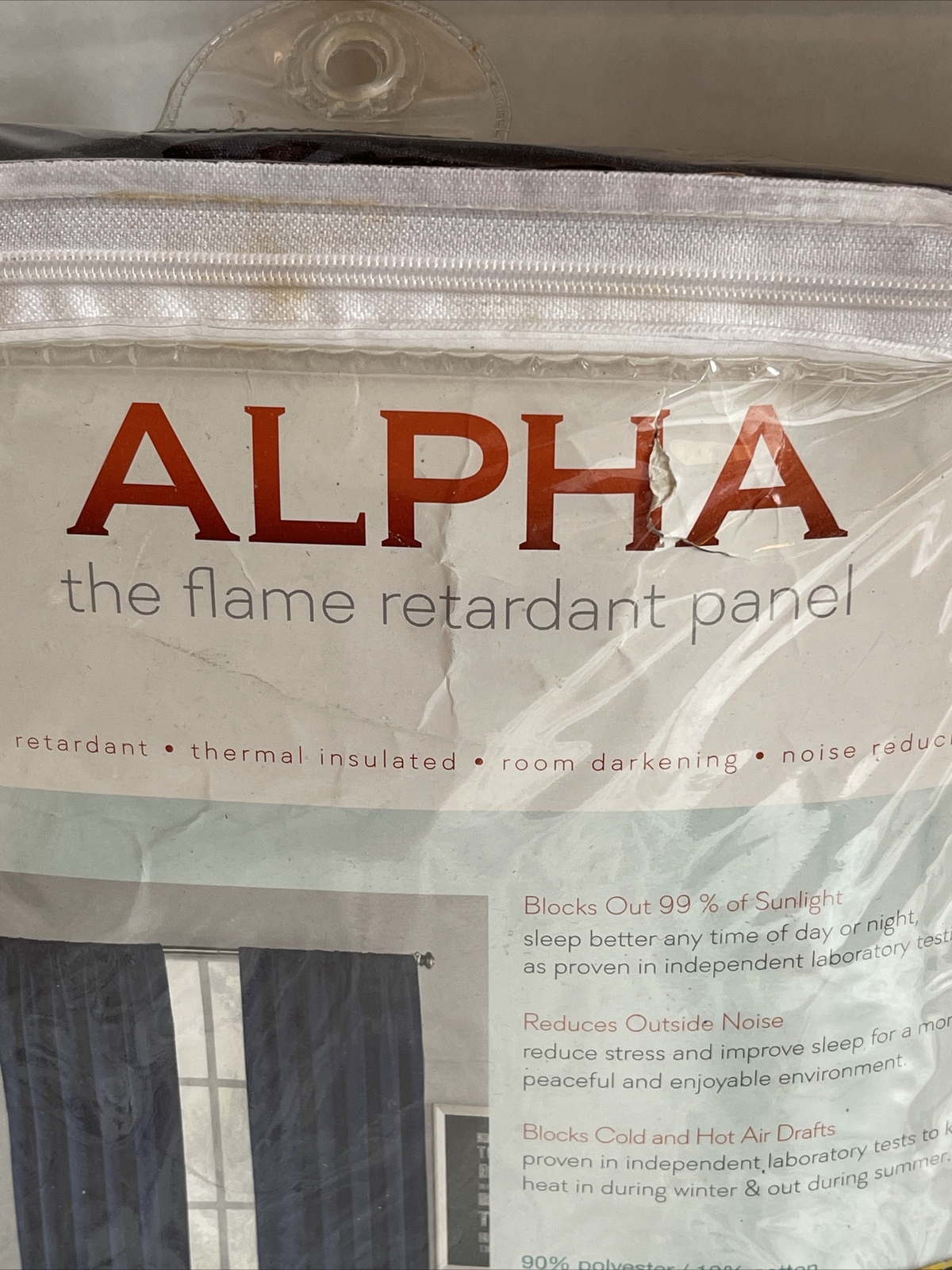 Flame Retardant Curtain For School Fire Resistant Blackout Curtain 42”X84” Navy