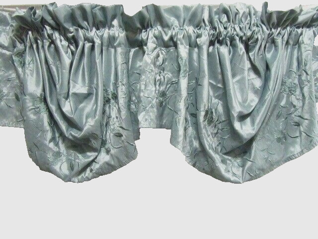 American Living Kingston Embroidered Floral Porcelain 112×31 Duchess Valance(s)
