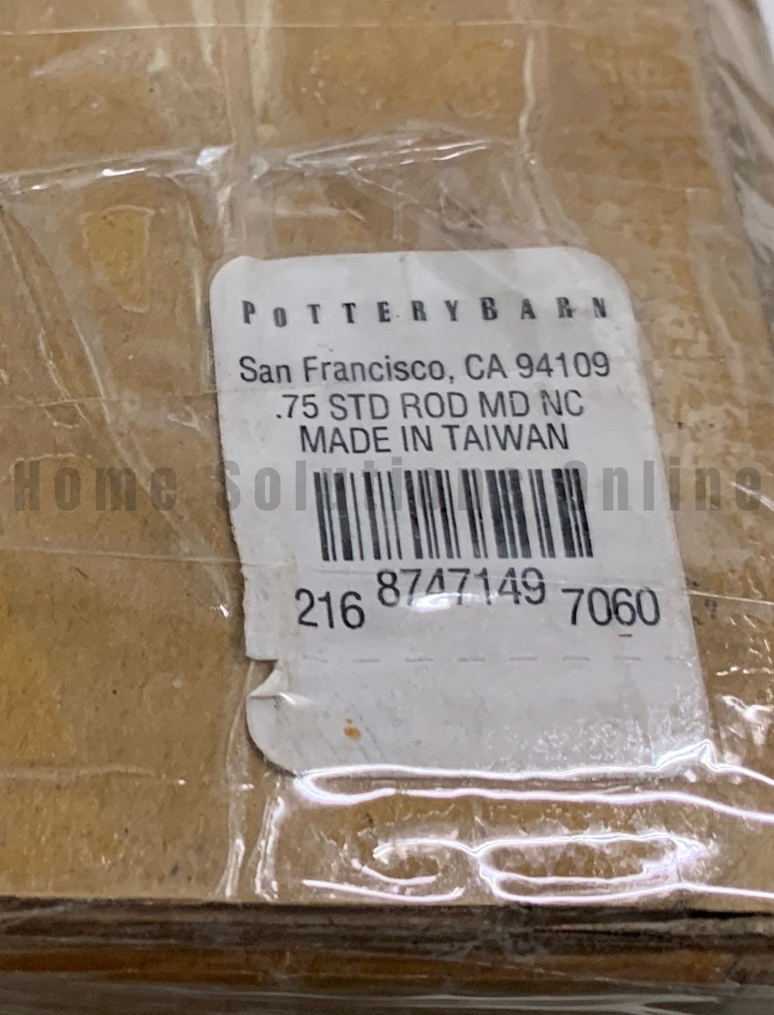 Pottery Barn Standard Curtain Rod & Bracket Nickel 0.75″ 48-88 #R6015
