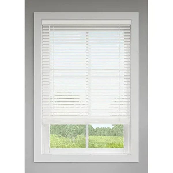 LEVOLOR 72″x64″ Cordless Faux Wood Blinds White 2.5″ Slat Room Darkening.