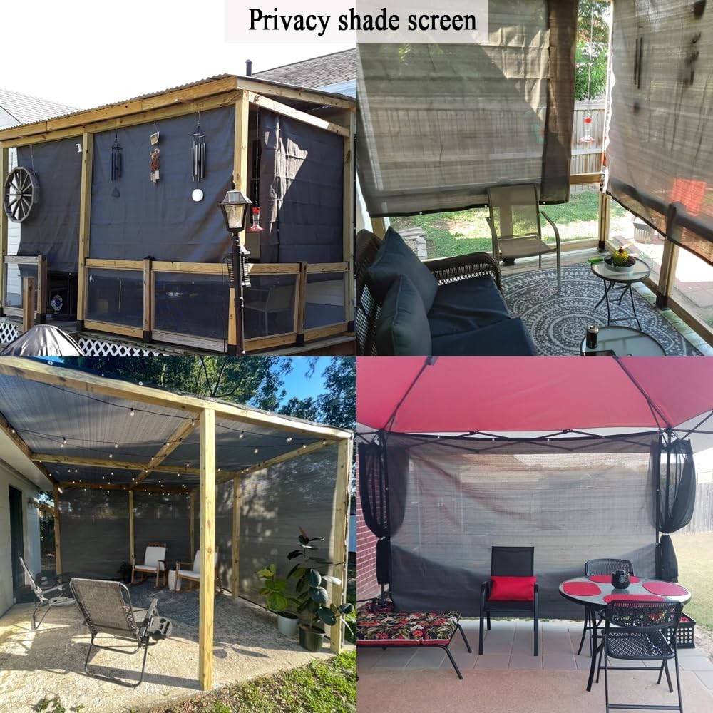 Vocray 12X20 Ft Shade Cloth For Patio, 90% UV Block, 200GSM Sunshade Fabric