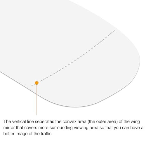 Car Rearview Mirror Glass Replacement with Backing Plate Heated Left Side