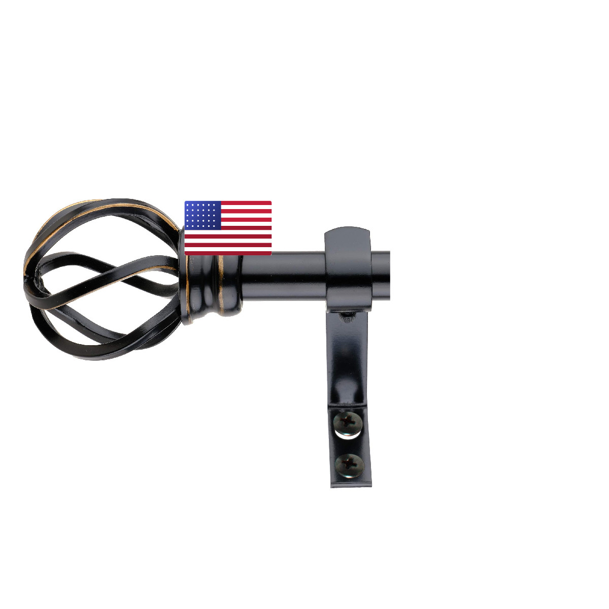 Decopolitan 5/8 Cage Curtain Rod 28 To 48 Inches Antique Bronze 30853-Ab28