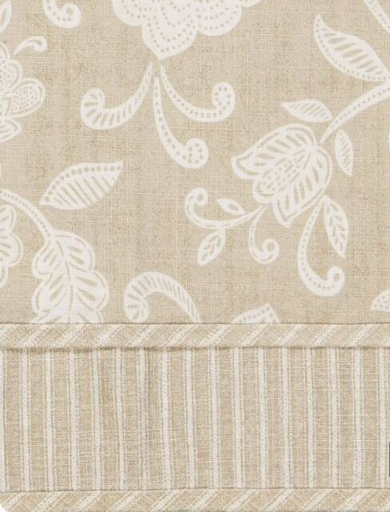 Waverly STENCIL VINE Cottagecore Modern Farmhouse Floral PANEL 52×84 Linen