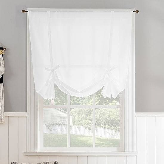 No 918 Lawson Tie-Up Shade 40″x63″ Rod Pocket Light Filtering Curtain Panel