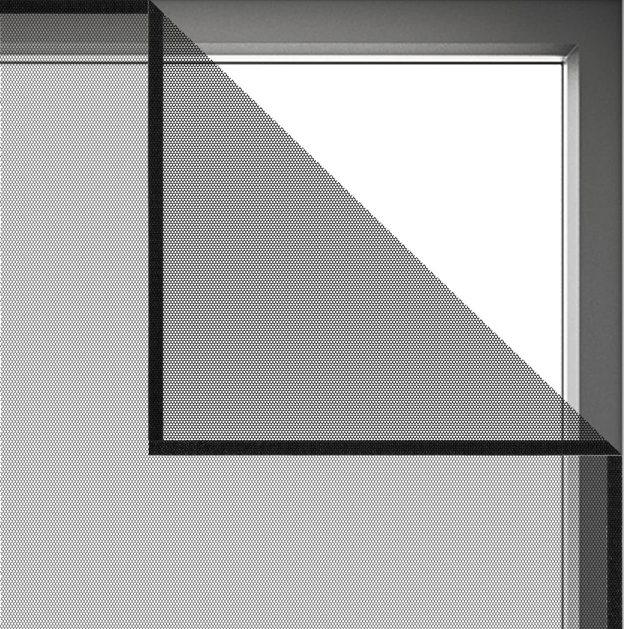 Flyzzz DIY Self-Adhesive Window Screen 39.37”x59.02” X 1 pack, Black