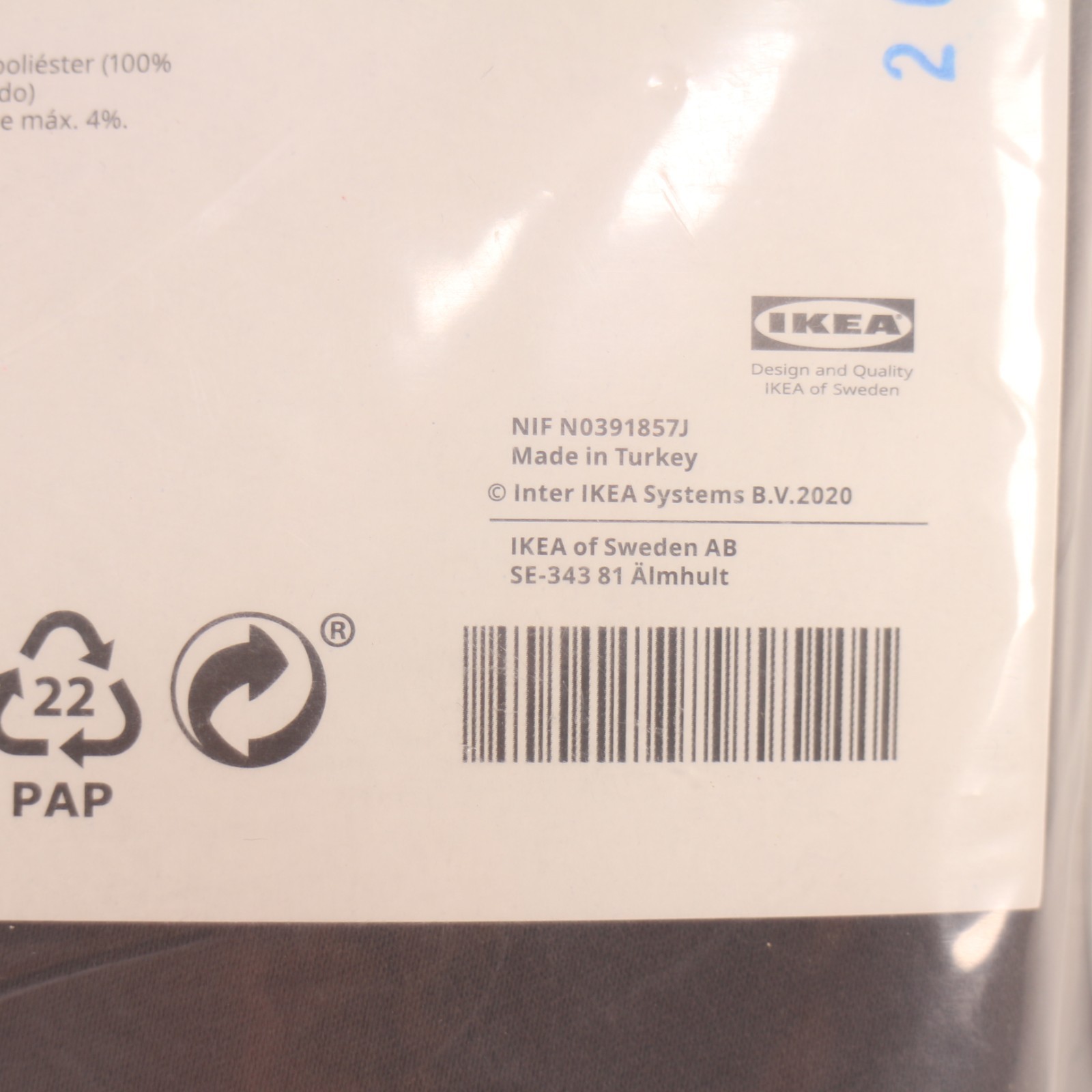 Ikea HILLEBORG Blackout Curtains 2 Panels 57×98″ Gray/Dark Gray 404.250.30, NEW