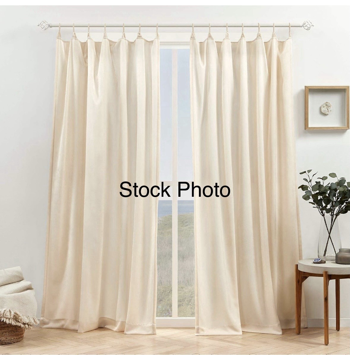 Exclusive Home Curtains Bari Spiral Loop Tab Curtain Panels, 54×96, Champagne