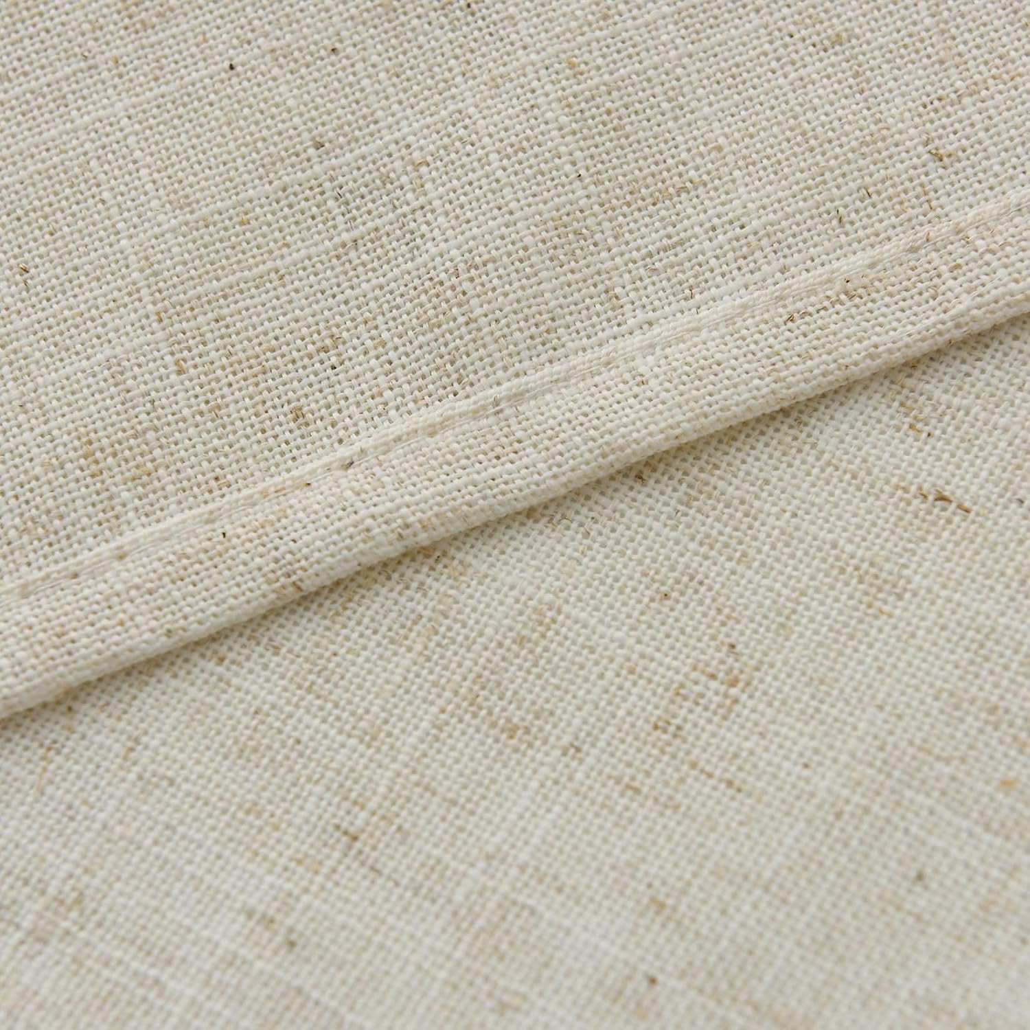 Kitchen Valances for Windows, Faux Linen Valance Rod Pocket, Rustic Farmhouse Cu