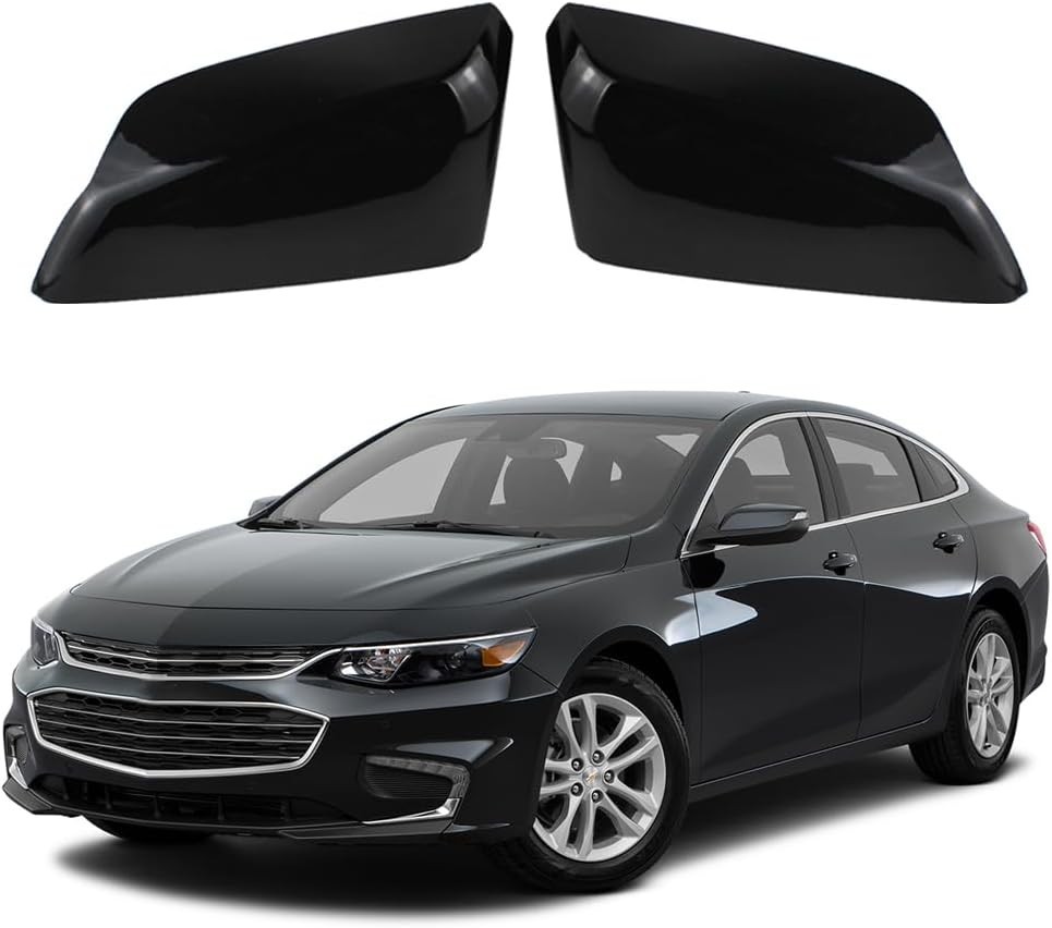 Side Mirror Cover Cap Compatible with Chevrolet Malibu 2016-2024 Replaces Drive