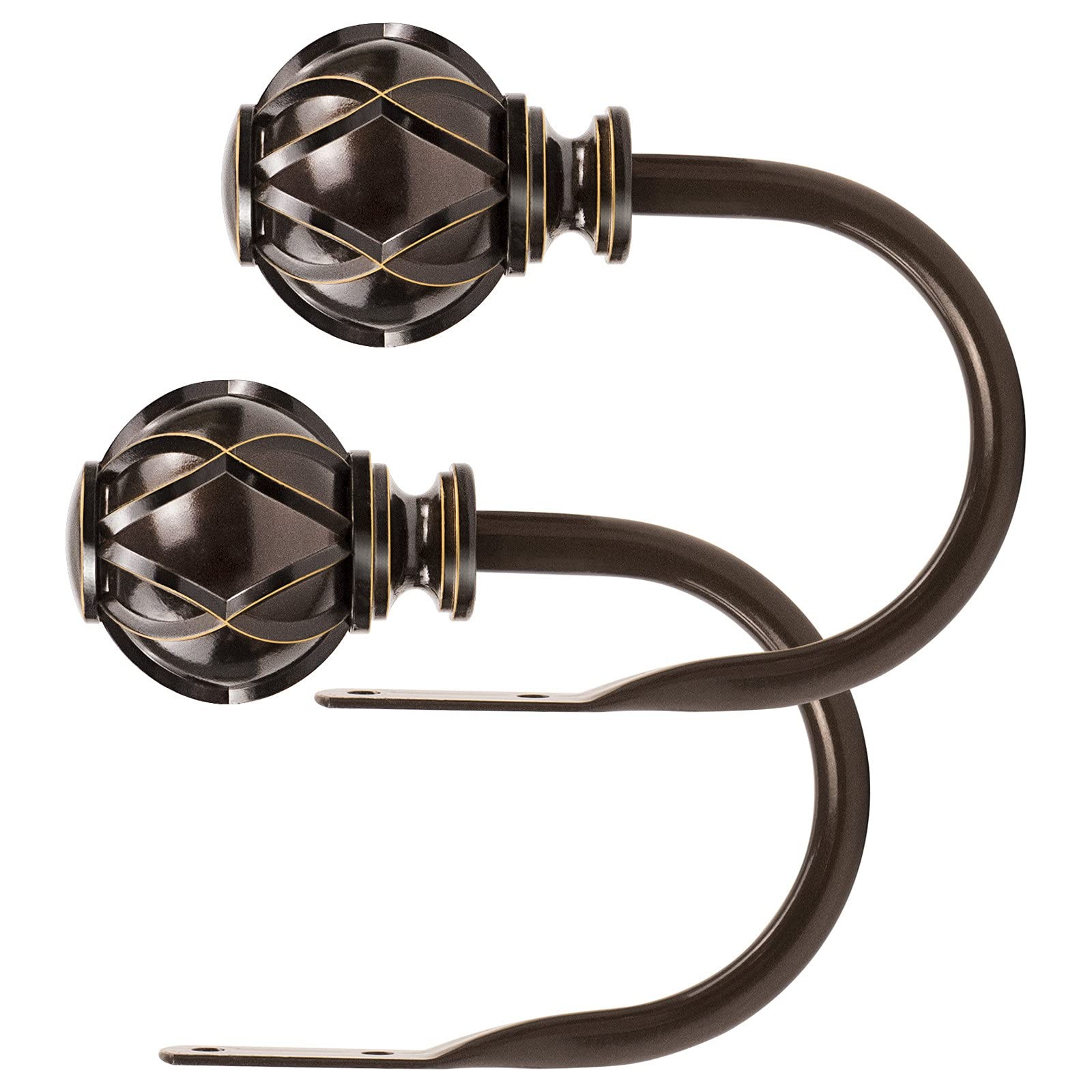 Bronze Decorative Curtain Drapery Holdbacks Tiebacks Hooks Small 1Pair