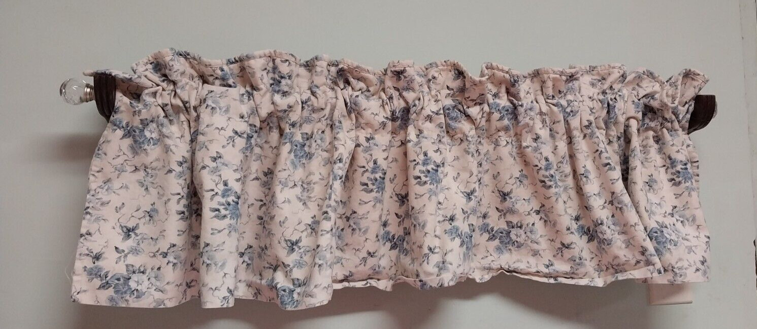 Vintage Waverly Blue & White Valances-78 wide x 13.5 Long-4 Available-Cotton