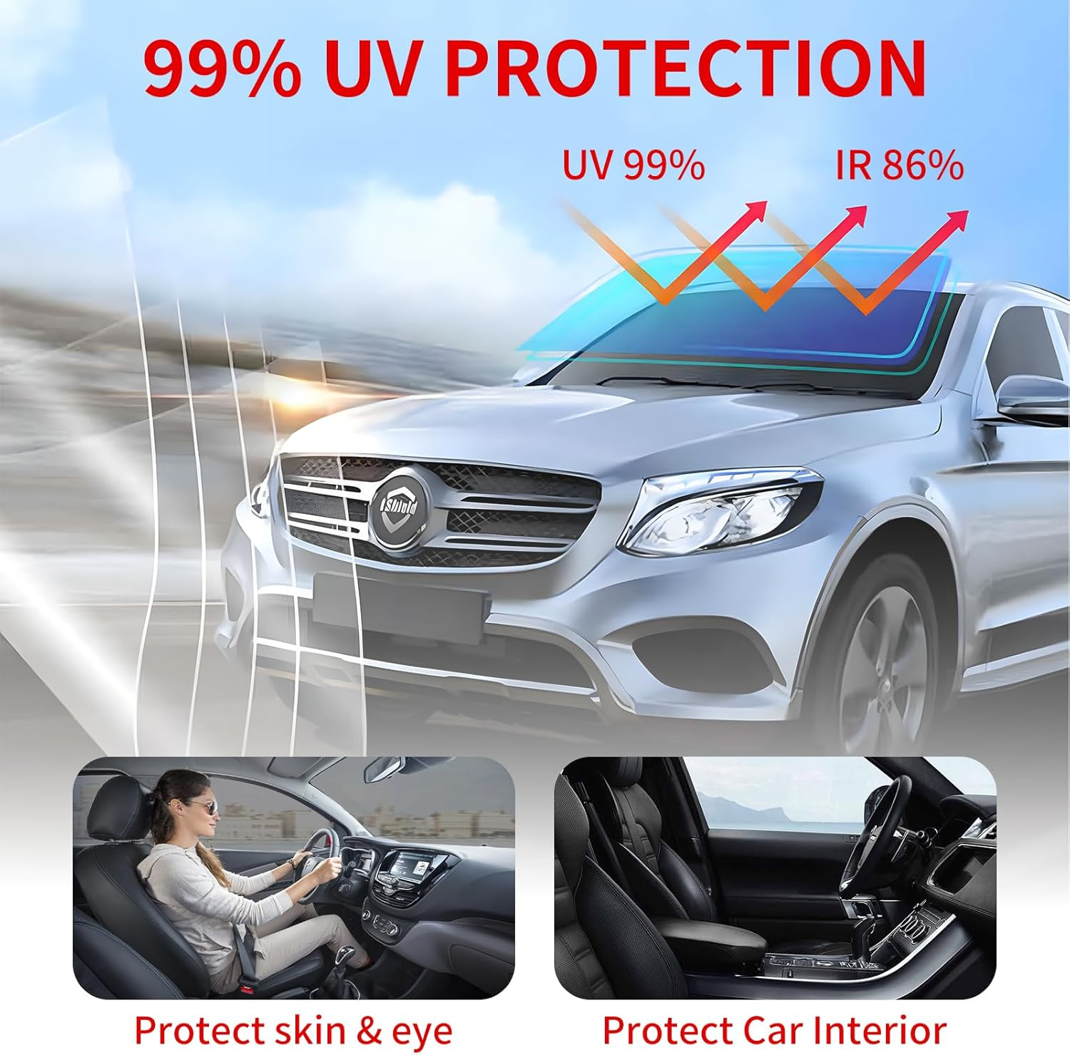 Chameleon Window Tint Film 20Inch X 20FT 20% 35% 50% 60% 70% VLT Two Ply Nano Ce