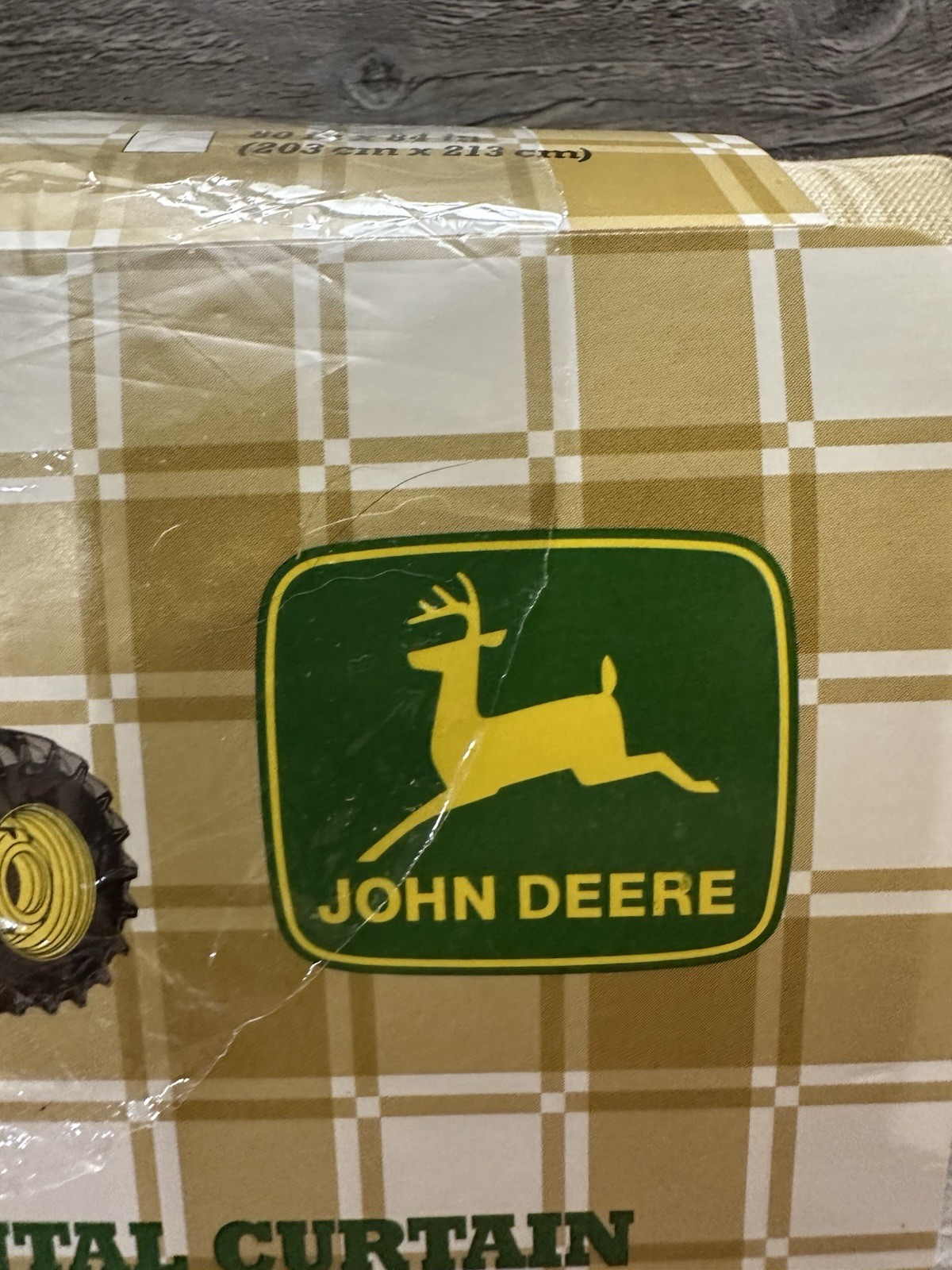 John Deere Tractor Logo Continental Curtain Springs Home USA 80×63” +60×10” Val