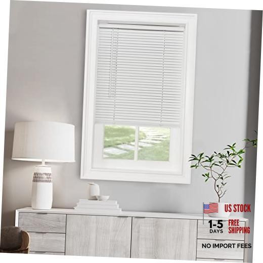 Cordless GII Morningstar 1″ Light Filtering Mini Blind 28″W x 64″H Pearl White